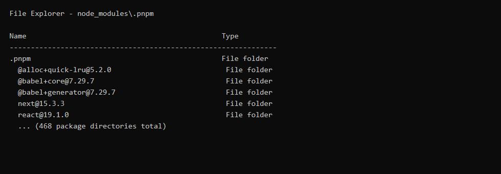 项目 node_modules/.pnpm 目录结构